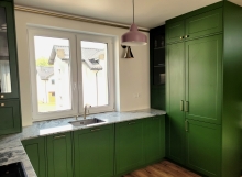 classic kitchen in green