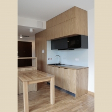 studio kitchen oak veneer and matt varnish