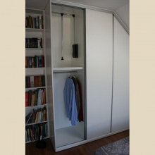 Slanted ceiling closet - poles