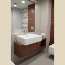 veneered cabinet under the sink