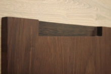smoke oak front with simple milled handle_detail